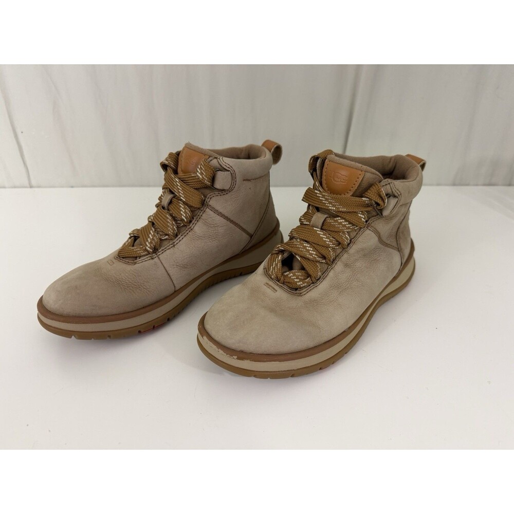 UGG Women's Lakesider Ankle Sneaker Chestnut Leather Shoes Sz 7 Cabincore Cozy
